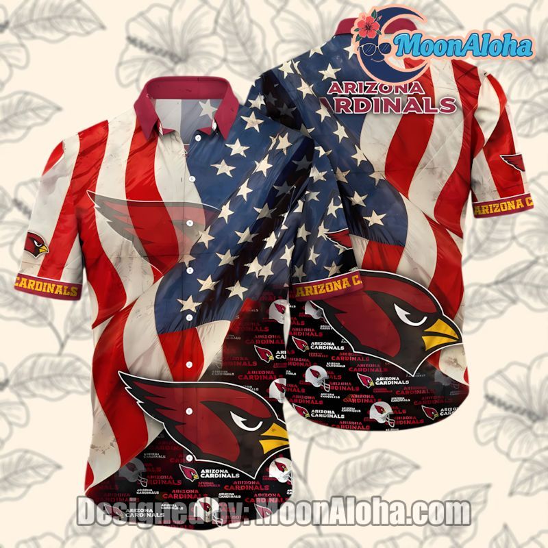 Arizona Cardinals Red 4Th Of July Best Aloha Shirts
