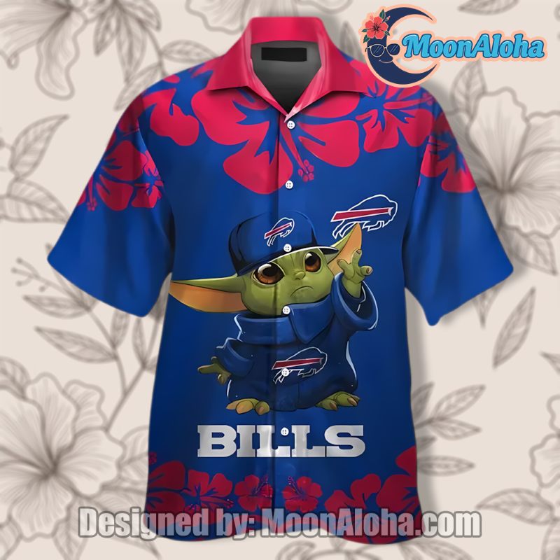 Buffalo Bills Baby Yoda Blue Hawaiian Shirt Friday image 1 Buffalo Bills Baby Yoda Blue Hawaiian Shirt Friday image 1