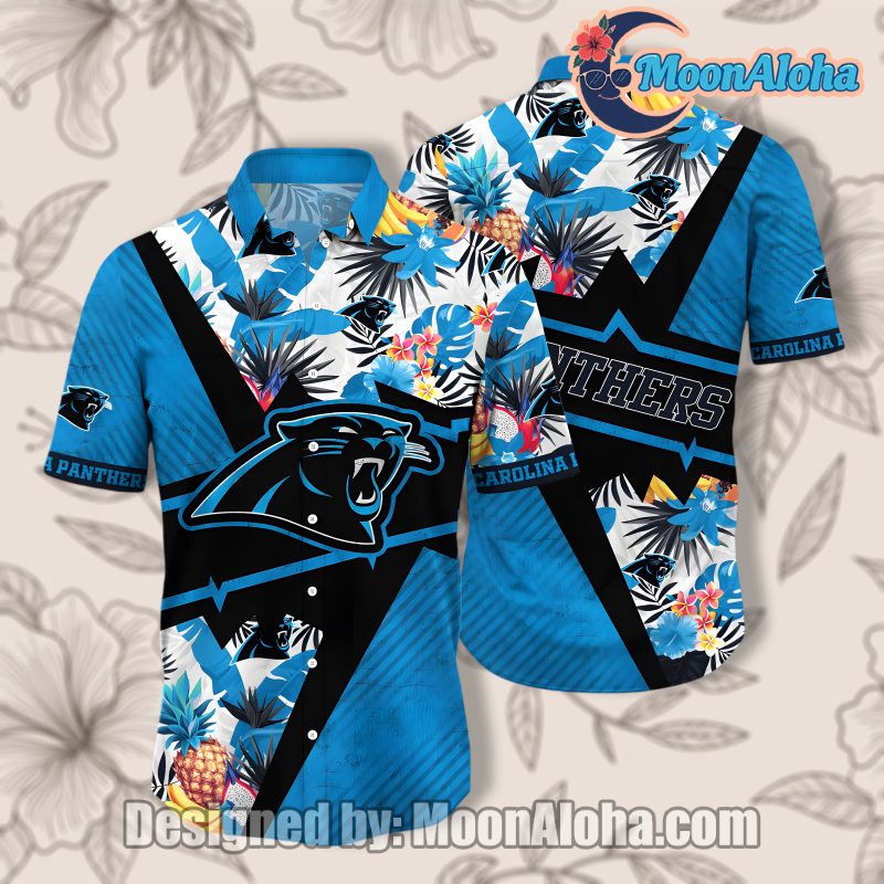 Carolina Panthers Tropical Fruit Blue Hawaiian Shirt Unisex Style image 1 Carolina Panthers Tropical Fruit Blue Hawaiian Shirt Unisex Style image 1