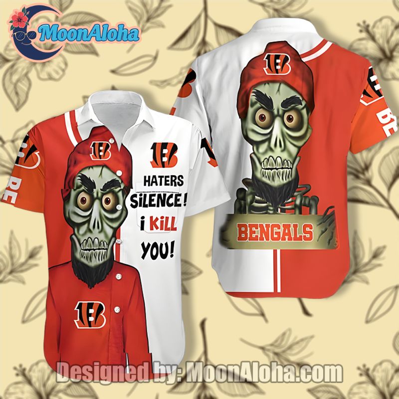 Cincinnati Bengals Funky Shirt Haters I Kill You Skull Edition image 1 Cincinnati Bengals Funky Shirt Haters I Kill You Skull Edition image 1