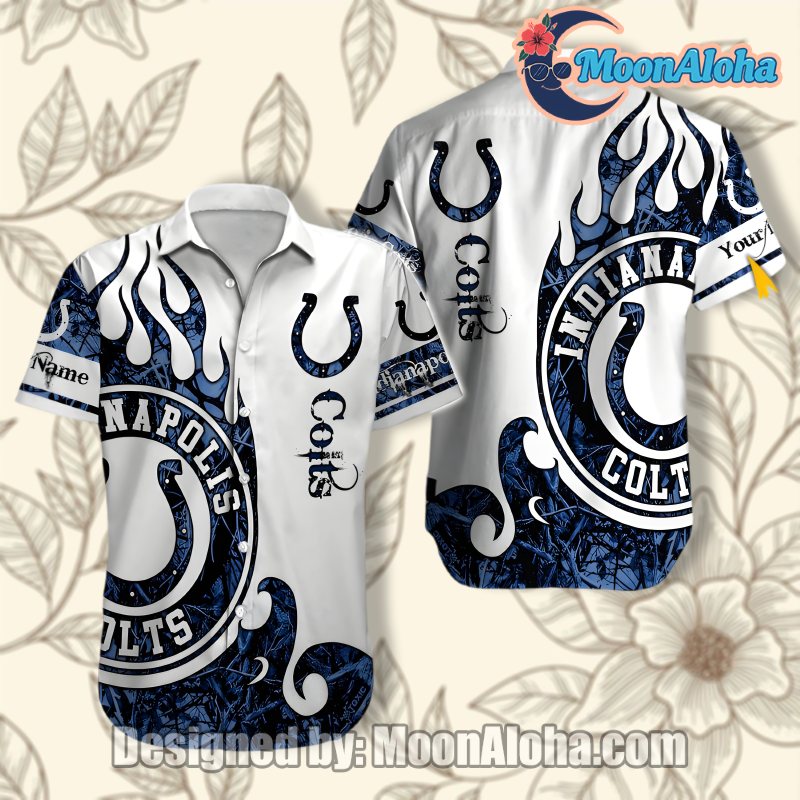 Indianapolis Colts Logo Blue White Football Hawaiian Shirt Idea image 1 Indianapolis Colts Logo Blue White Football Hawaiian Shirt Idea image 1