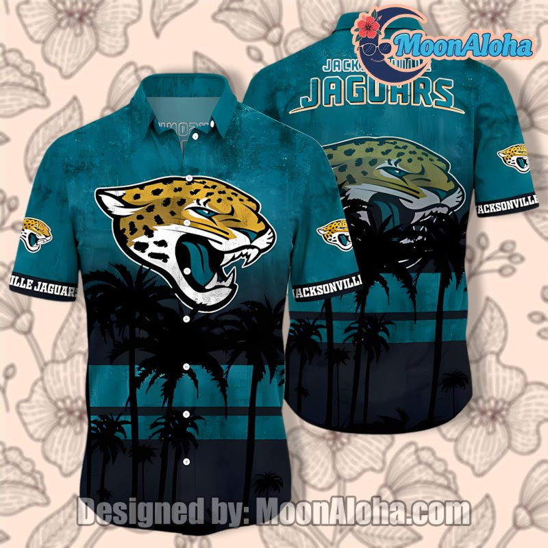 Jacksonville Jaguars Classic Aloha Print Hawaiian Shirt For Game Days image 1 Jacksonville Jaguars Classic Aloha Print Hawaiian Shirt For Game Days image 1