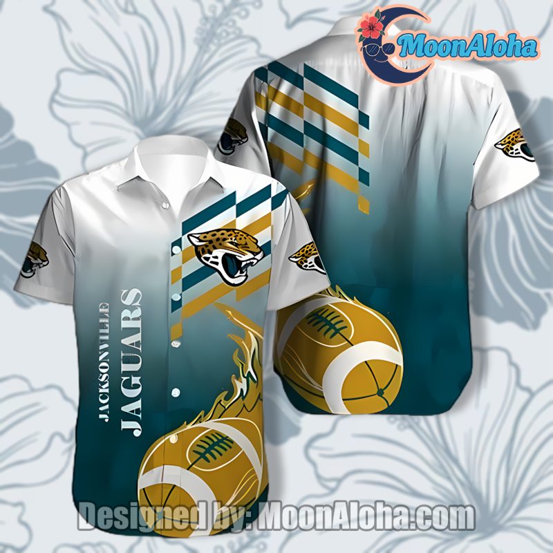 Jacksonville Jaguars Green And White Cheap Aloha Shirt For Summer image 1 Jacksonville Jaguars Green And White Cheap Aloha Shirt For Summer image 1