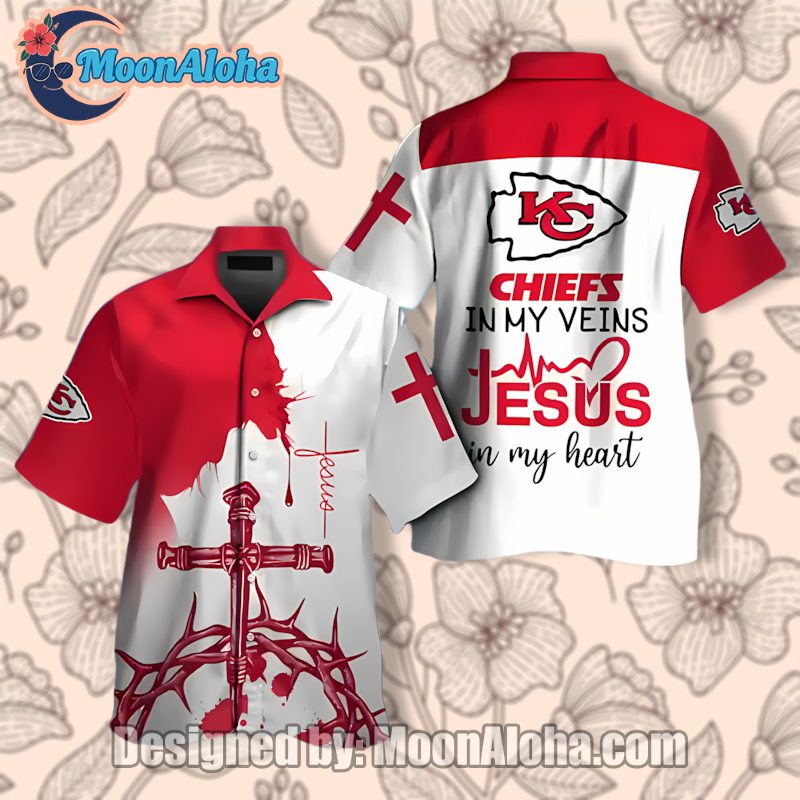 Kansas City Chiefs White Jesus Goofy Hawaiian Shirt For Believers image 1 Kansas City Chiefs White Jesus Goofy Hawaiian Shirt For Believers image 1