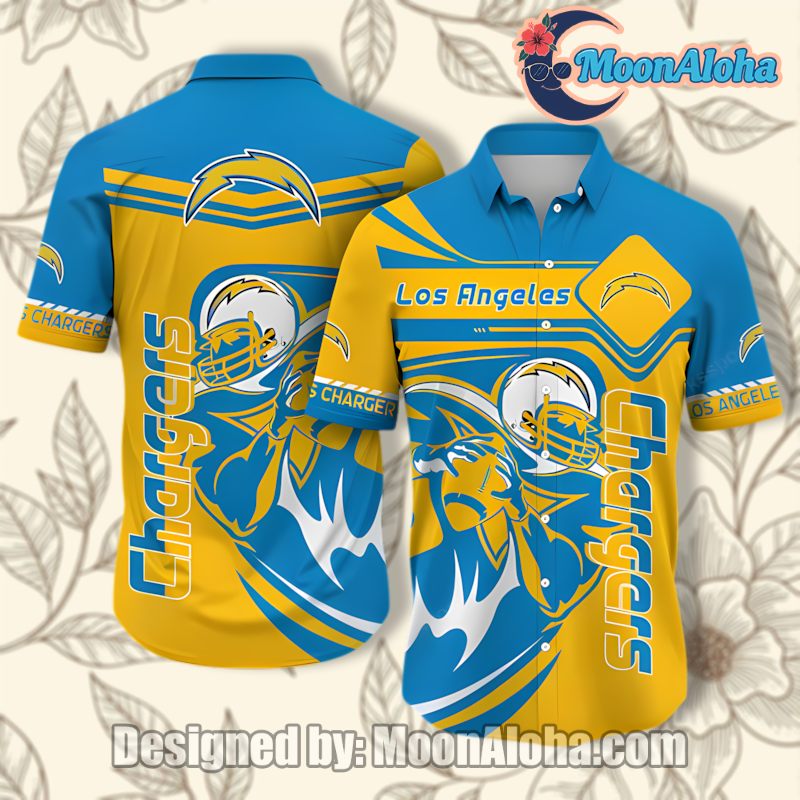 Los Angeles Chargers Blue Best Player Hawaiian Shirt With Sporty Vibe image 1 Los Angeles Chargers Blue Best Player Hawaiian Shirt With Sporty Vibe image 1