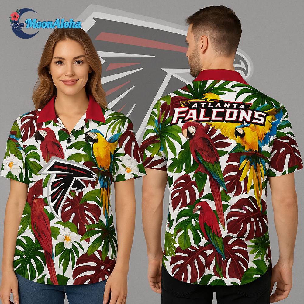 Atlanta Falcons Parrot Hawaiian Shirt Show Off Your Team Spirit Atlanta Falcons Parrot Hawaiian Shirt Show Off Your Team Spirit