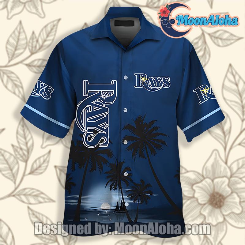 Tampa Bay Rays Beach Coconut Tree Blue Cheap Hawaiian Shirt