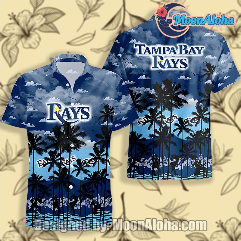 Tampa Bay Rays Beach Summer Coconut Blue Formal Hawaiian Shirt