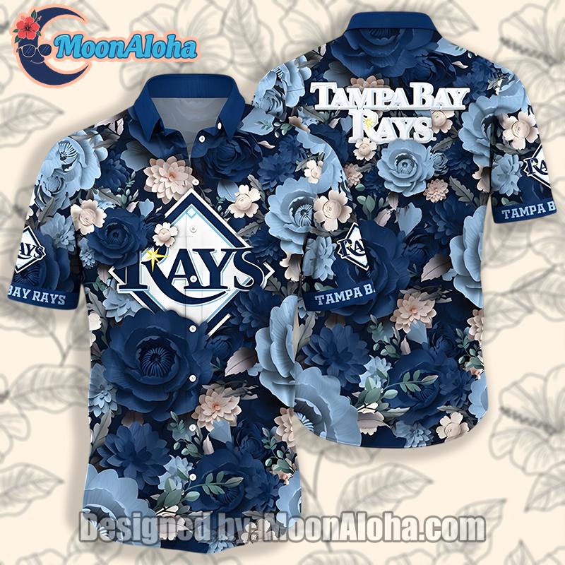 Tampa Bay Rays Game Day Blue Retro Hawaiian Shirt