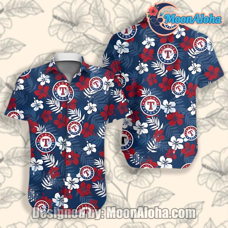 Texas Rangers Hawaiian Button Up Shirt