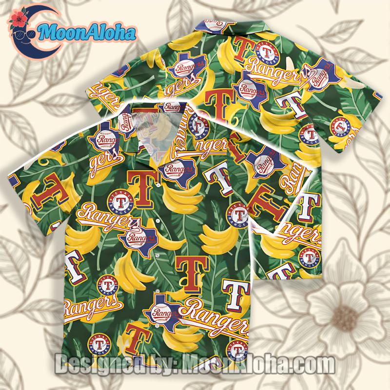 Texas Rangers Summer Banana Yellow Hawaiian Shirt
