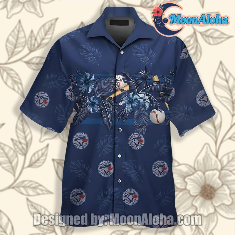 Toronto Blue Jays Banana Leaf Blue Funny Hawaiian Shirt