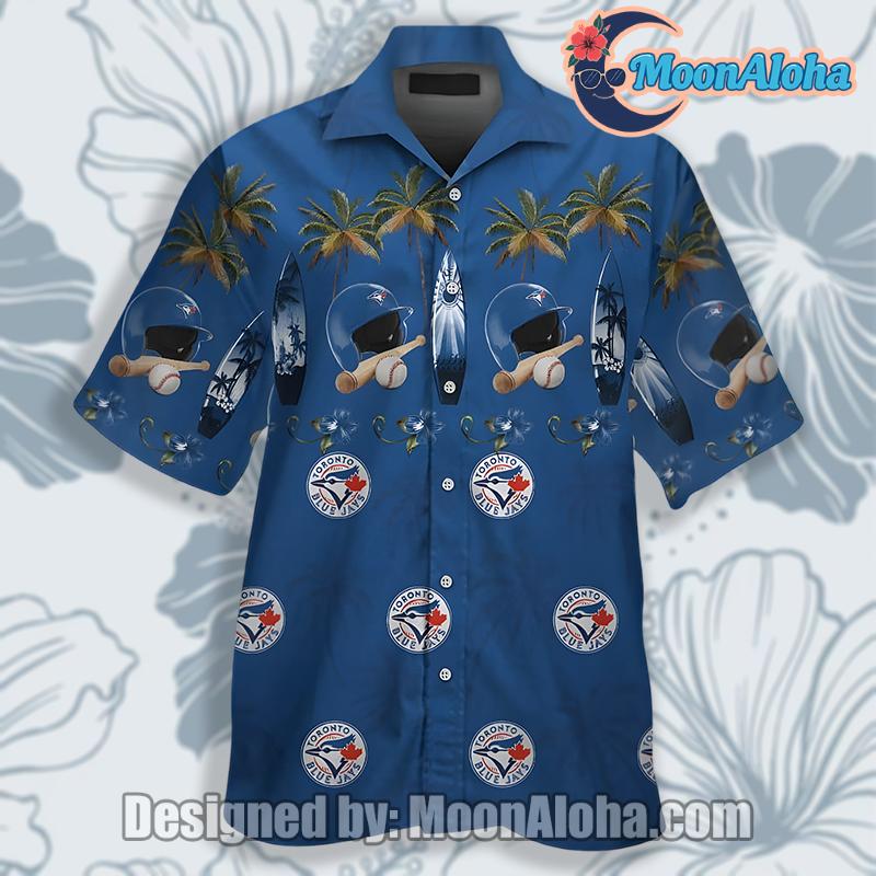 Toronto Blue Jays Coconut Tree Baseball Blue Classic Hawaiian Shirt