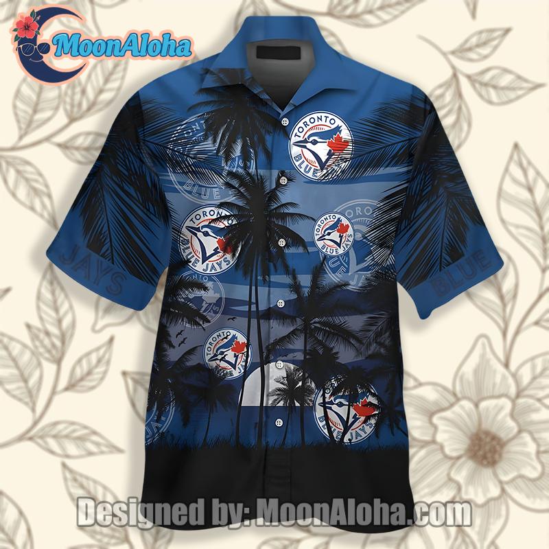 Toronto Blue Jays Coconut Tree Blue Funky Hawaiian Shirt