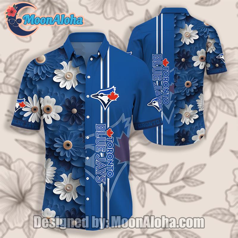 Toronto Blue Jays Gerbera Daisy Blue Cute Hawaiian Shirt