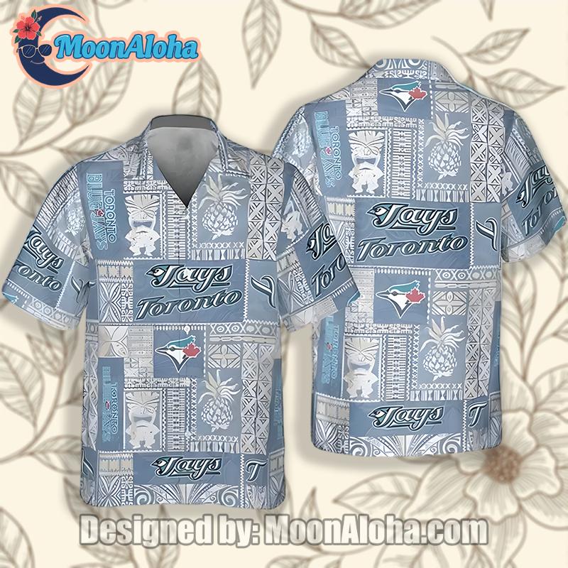 Toronto Blue Jays Major League Baseball Blue Aloha Shirt