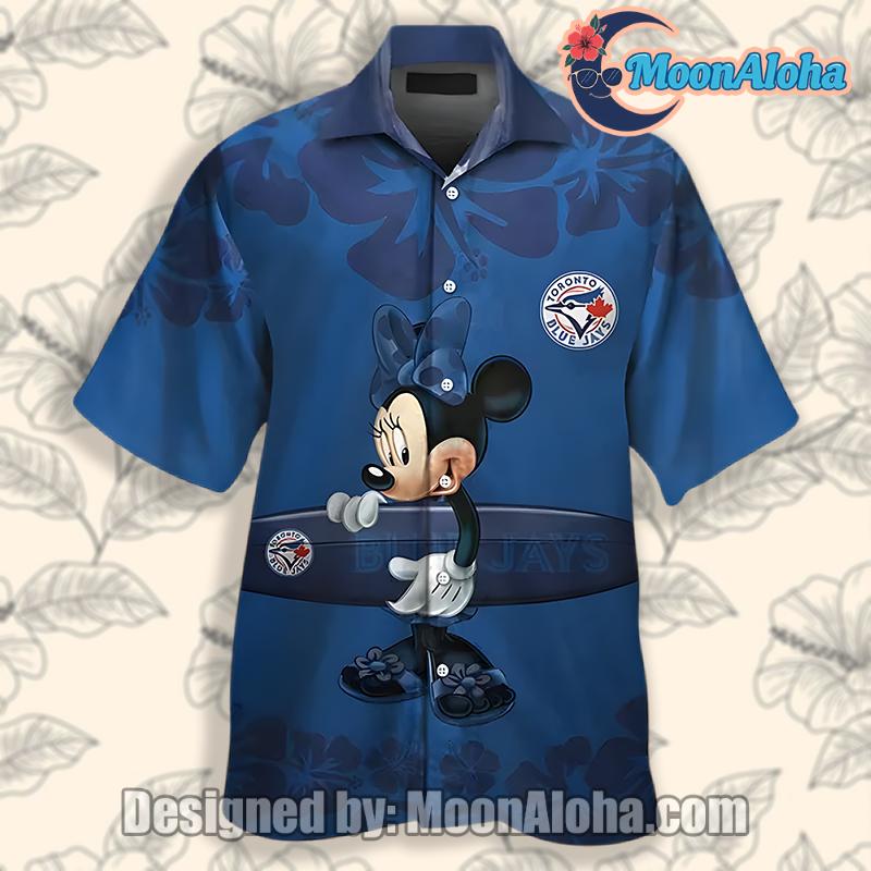Toronto Blue Jays Minnie Mouse Blue Best Aloha Shirt