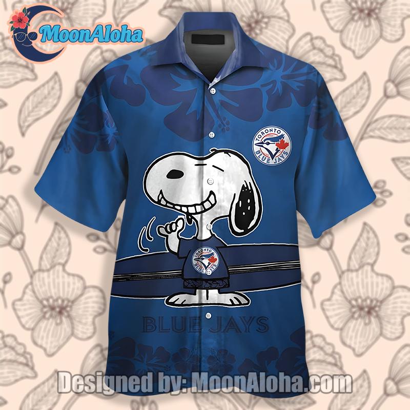Toronto Blue Jays Snoopy Blue Real Hawaiian Shirt