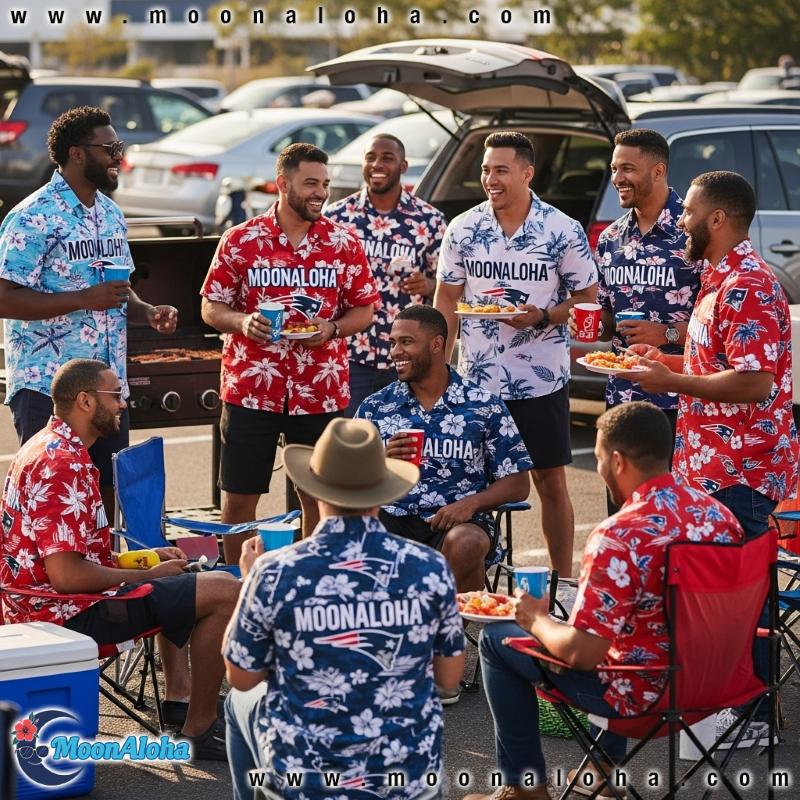 MoonAloha New England Patriots Hawaiian Shirt Style and Team Spirit MoonAloha New England Patriots Hawaiian Shirt Style and Team Spirit