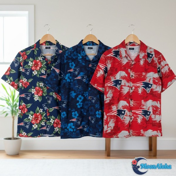 Patriots Hawaiian Shirt Collection Display