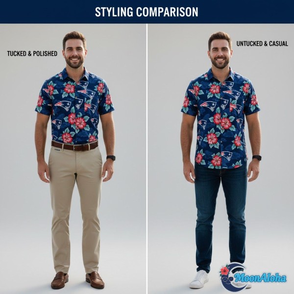 Patriots Hawaiian Shirt Tucked Vs Untucked Style