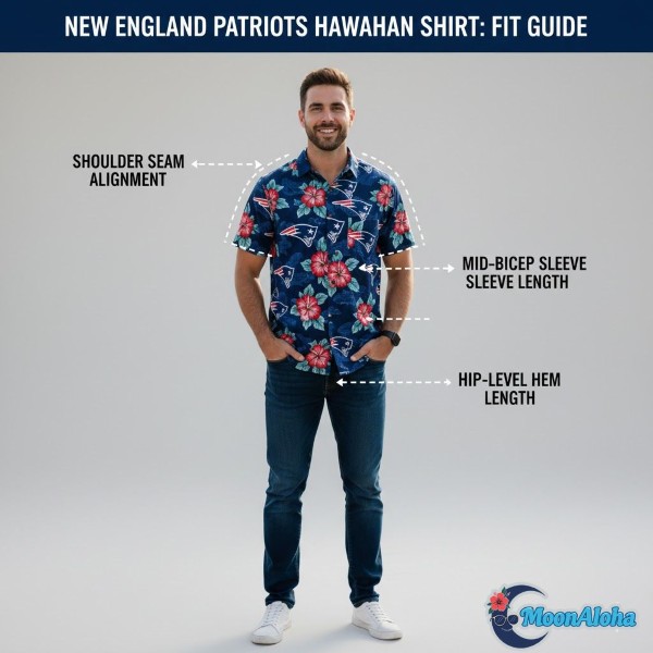 Proper Fit Guide For Patriots Hawaiian Shirt