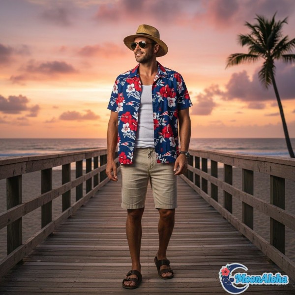 Beach To Bar Patriots Hawaiian Shirt Look