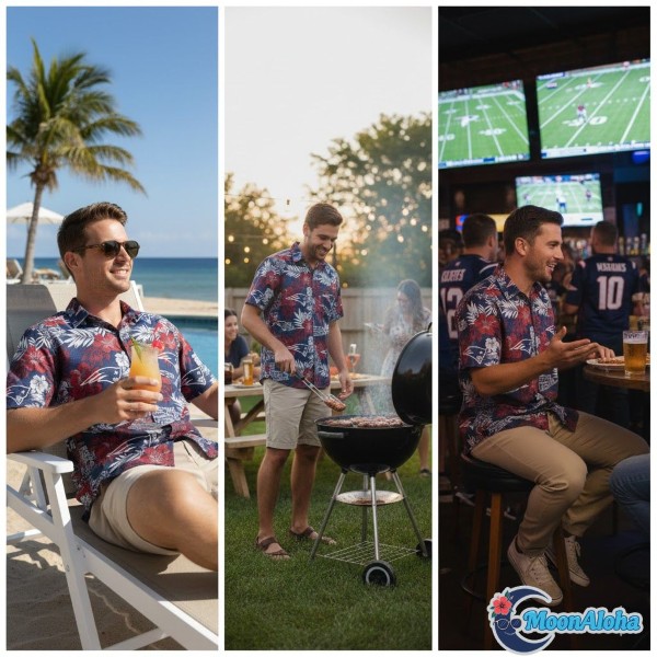 Casual Patriots Hawaiian Shirt Versatile Everyday Wear Styling Casual Patriots Hawaiian Shirt Versatile Everyday Wear Styling