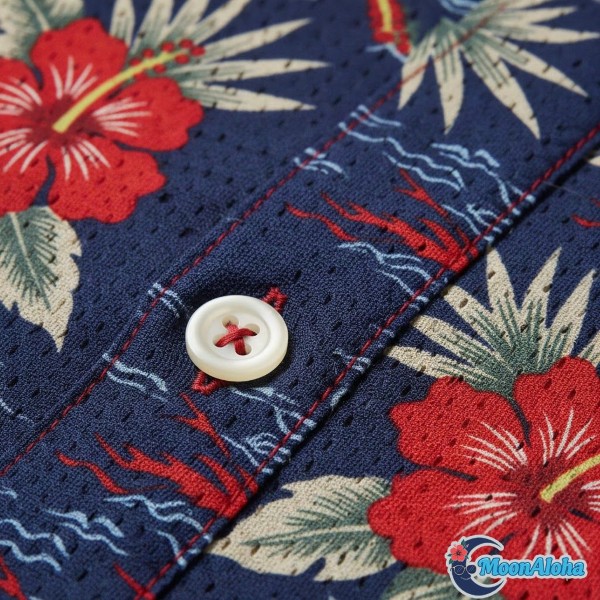 High Quality Patriots Hawaiian Shirt Fabric Detail High Quality Patriots Hawaiian Shirt Fabric Detail