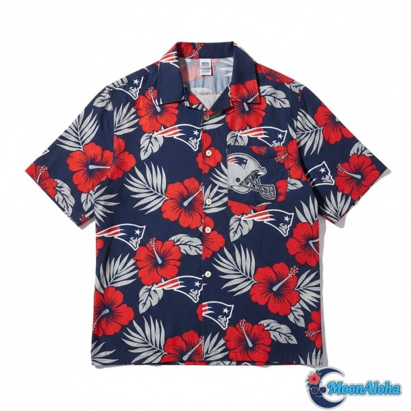 New England Patriots Hawaiian Shirt Design Features New England Patriots Hawaiian Shirt Design Features