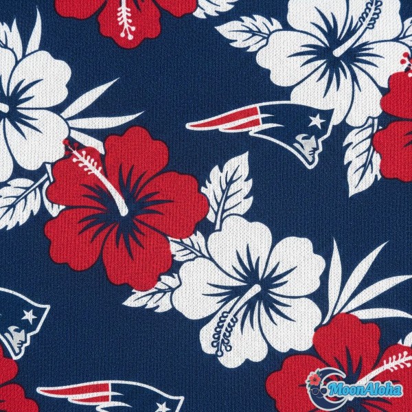New England Patriots Hawaiian Shirt Fabric Close Up New England Patriots Hawaiian Shirt Fabric Close Up