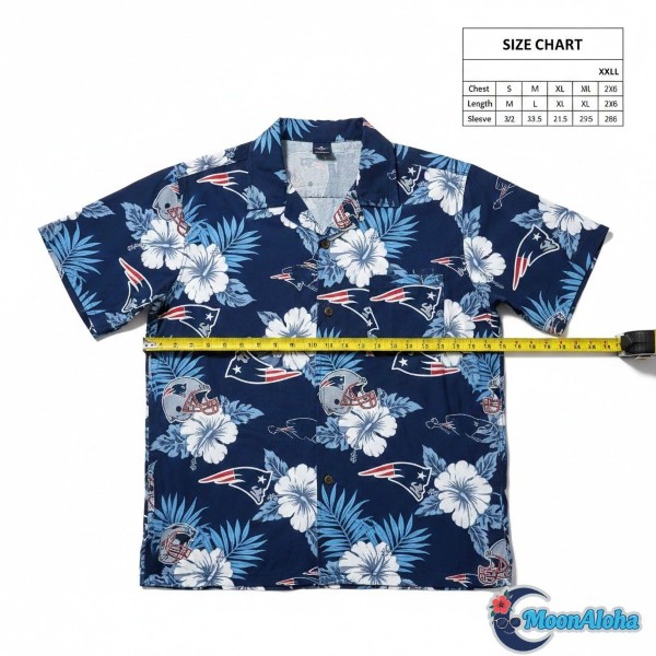 New England Patriots Hawaiian Shirt Size Chart Measurement Guide New England Patriots Hawaiian Shirt Size Chart Measurement Guide