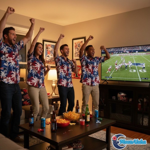 Patriots Fans Hawaiian Shirts Watch Party Celebration Patriots Fans Hawaiian Shirts Watch Party Celebration