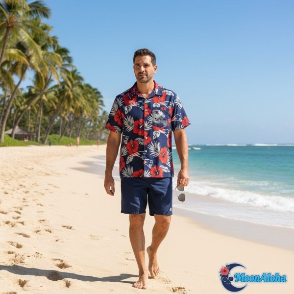 Patriots Hawaiian Shirt Beach Vacation Outfit Style Patriots Hawaiian Shirt Beach Vacation Outfit Style