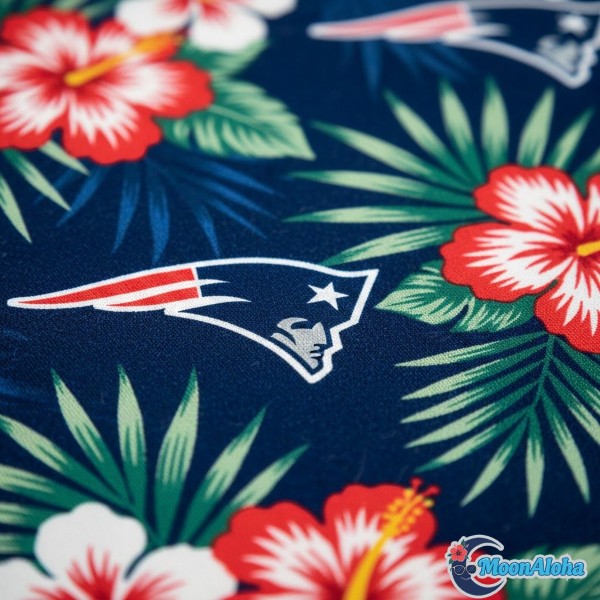 Patriots Hawaiian Shirt Design Elements Close Up