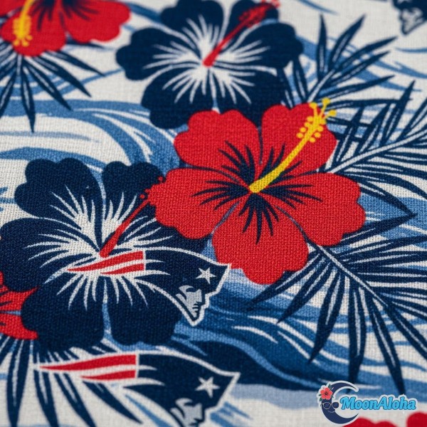 Patriots Hawaiian Shirt Design Pattern Close Up Patriots Hawaiian Shirt Design Pattern Close Up