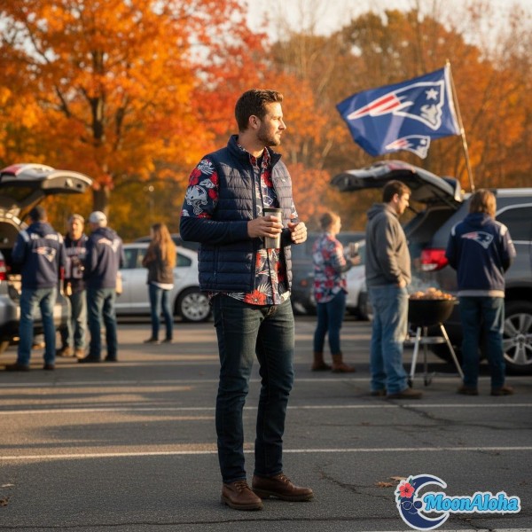 Patriots Hawaiian Shirt Fall Layering Game Day Patriots Hawaiian Shirt Fall Layering Game Day