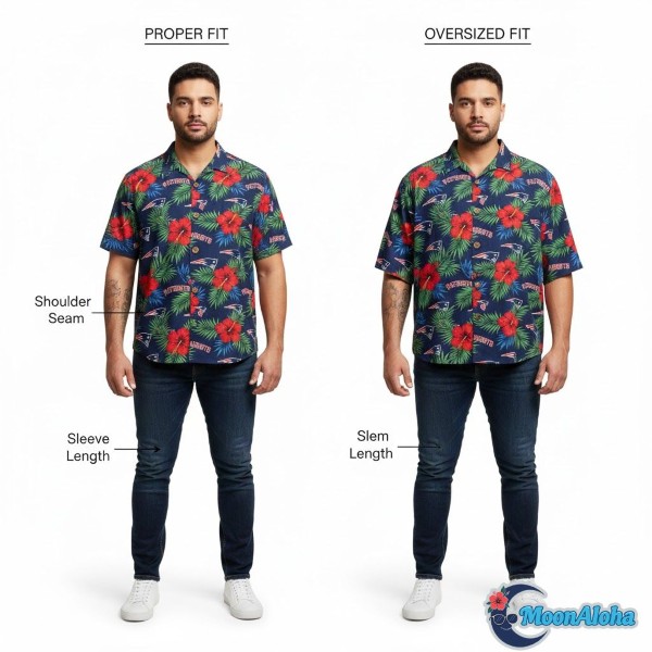 Patriots Hawaiian Shirt Fit Size Comparison Guide Patriots Hawaiian Shirt Fit Size Comparison Guide