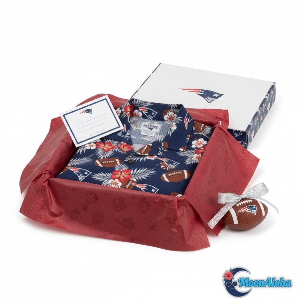 Patriots Hawaiian Shirt Gift Box Presentation Patriots Hawaiian Shirt Gift Box Presentation