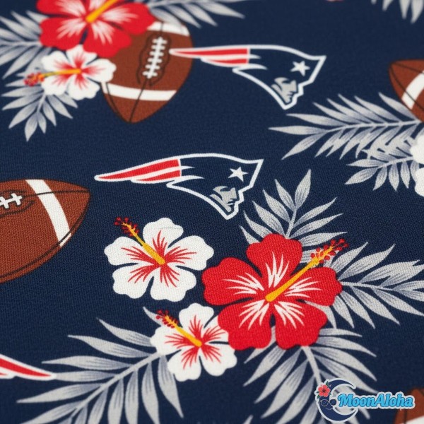 Patriots Hawaiian Shirt Pattern Design Details Patriots Hawaiian Shirt Pattern Design Details