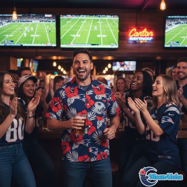 Patriots Hawaiian Shirt Sports Bar Watch Party Patriots Hawaiian Shirt Sports Bar Watch Party