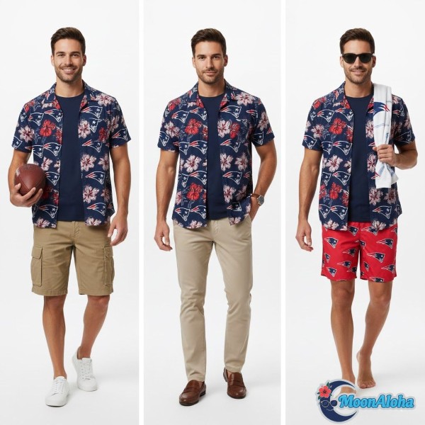 Patriots Hawaiian Shirt Three Style Looks Complete Patriots Hawaiian Shirt Three Style Looks Complete