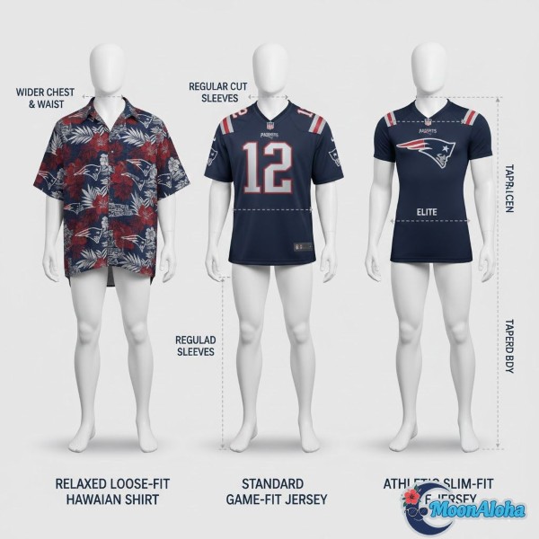 Patriots Jersey Sizing Guide Fit Comparison Chart Visual Patriots Jersey Sizing Guide Fit Comparison Chart Visual