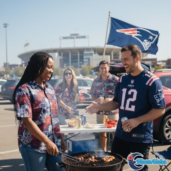Patriots Tailgate Party Hawaiian Shirt Comfortable Fan Apparel Patriots Tailgate Party Hawaiian Shirt Comfortable Fan Apparel