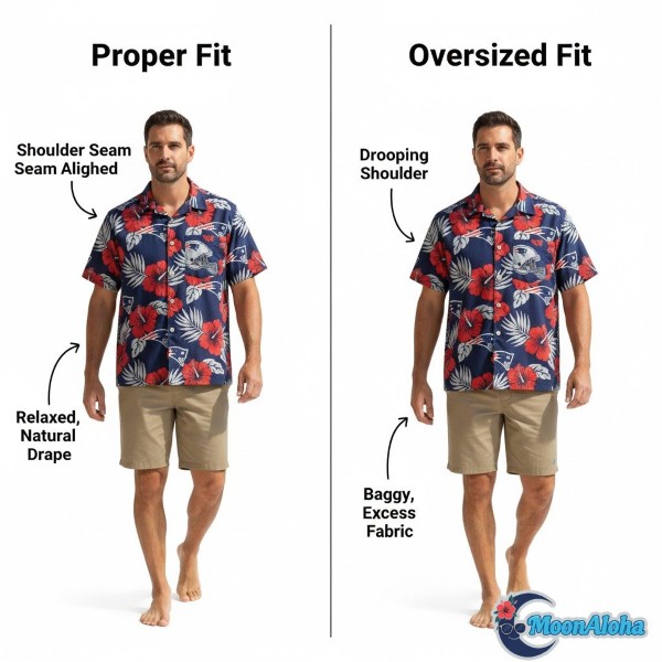 Proper Fit Guide Patriots Hawaiian Shirt Sizing Proper Fit Guide Patriots Hawaiian Shirt Sizing