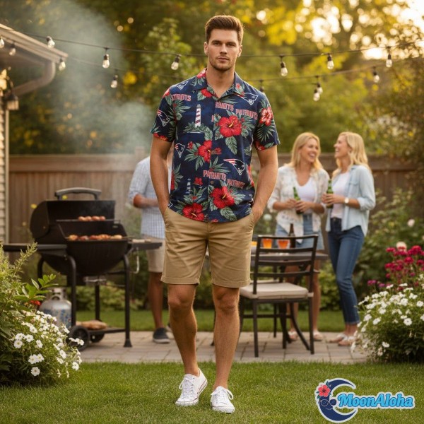 Styling Patriots Hawaiian Shirt Casual Weekend Outfit